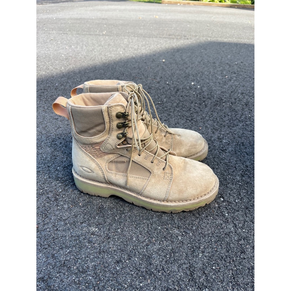 Y2K Oakley Mens Light Assault Boots Desert Tan Suede Tactical Hiking Shoes 7.5